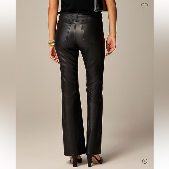 NWT J. Crew Faux Leather High Rise Bootcut Pants Size 30 - Picture 6 of 15
